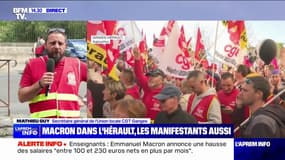 Mathieu Guy, secrétaire général CGT Ganges: "Notre but est de faire du bruit et qu'Emmanuel Macron entende notre colère"