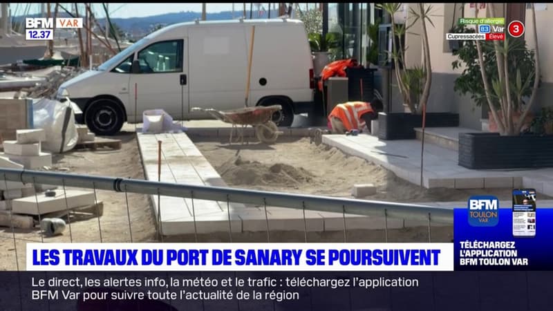 Sanary-sur-Mer: les travaux se poursuivent dans le port de la commune