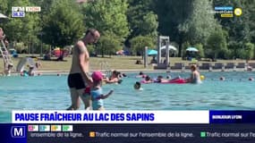 Canicule: les Lyonnais vont chercher la fraîcheur au lac des sapins