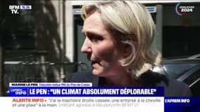 "C'est honteux": Marine Le Pen déplore "un climat absolument déplorable" après que plusieurs élus ont été agressés