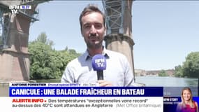 Canicule: une balade fraîcheur en bateau à Albi où la température frôle les 40°C