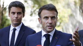 Emmanuel Macron et le Premier ministre Gabriel Attal.