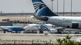 Des avions d'EgyptAir à l'aéroport du Caire, le 19 mai 2016 (image d'illustration).
