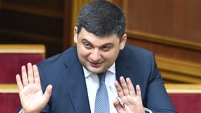 Le nouveau Premier ministre ukrainien Volodymy Groïsman, le 14 avril 2016, au Parlement.