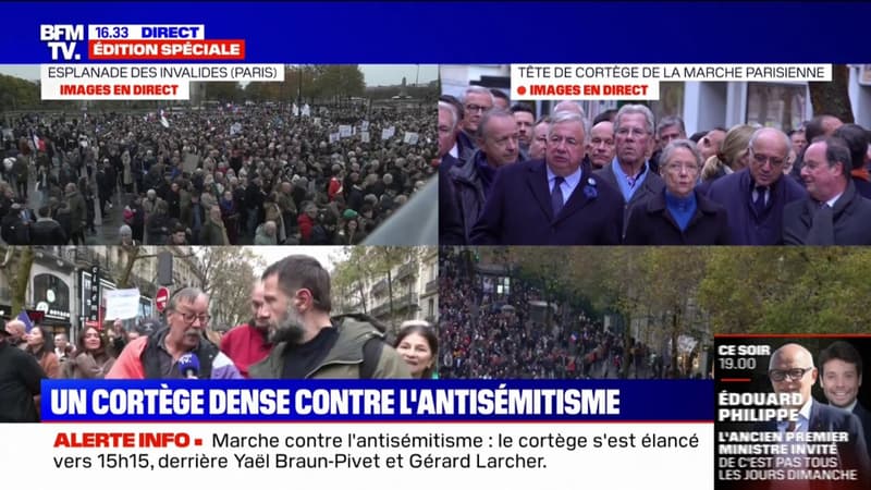 Marche contre l'antisémitisme: Ma sœur habite à Fontenay-sous-Bois, elle a enlevé sa mezouzah de sa porte parce qu'elle avait peur, confie ce manifestant