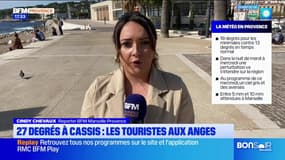 Jusqu'à 27°C: à Cassis, les touristes profitent de la chaleur anormale