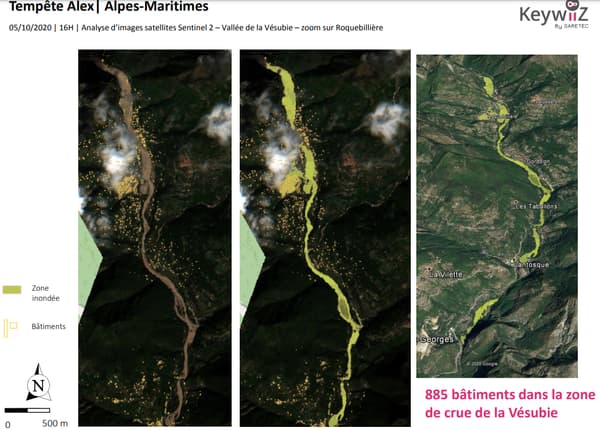 Analyse d’images satellites de la vallée de la Vésubie – zoom sur Roquebillière