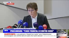 Mort de trois policiers dans le Nord: "Le conducteur présente un taux d'alcool dans le sang de 2,08g et est par ailleurs positif au cannabis", confirme la procureure de Lille