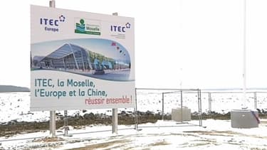 Le futur site de Terra Moselle, à Illange, est actuellement recouvert de neige. 250.000m² de bureaux devraient y être construits d'ici 2014.