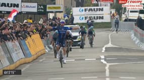 Romain Grégoire remporte l'Ardèche Classic, le 1er mars 2025.