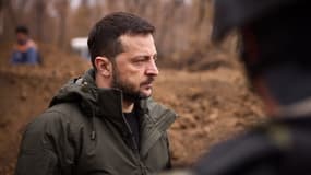 Volodymyr Zelensky dans la région du Donesk, le 18 novembre 2024