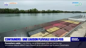 Containers : une liaison fluviale Arles-Fos