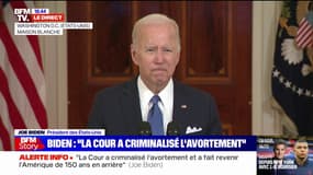Droit à l'IVG révoqué aux États-Unis: Joe Biden s'engage à "protéger" le droit des femmes qui vivent dans les États qui interdiront l'avortement