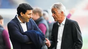 Fabrice Bocquet en pleine discussion avec Jean-Pierre Rivère  à Nice, le 25 avril 2025