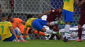 Le but de Marquinhos lors de Brésil-Venezuela