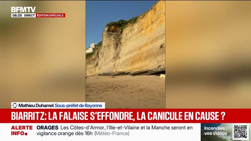 Canicule: ce que l'on sait de l'effondrement d'une falaise à Biarritz