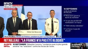 18 septembre: "La France n'a pas été bloquée", se félicite le ministre de l'Intérieur, Bruno Retailleau