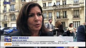 Anne Hidalgo exprime sa tristesse après la mort d'une fillette, renversée sur les Champs-Elysées