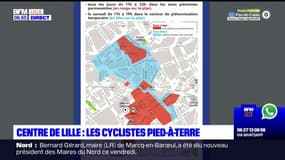 Lille: les cyclistes pied-à-terre dans le centre-ville