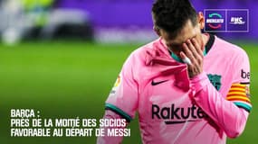 Barça : Près de la moitié des socios favorable au départ de Messi