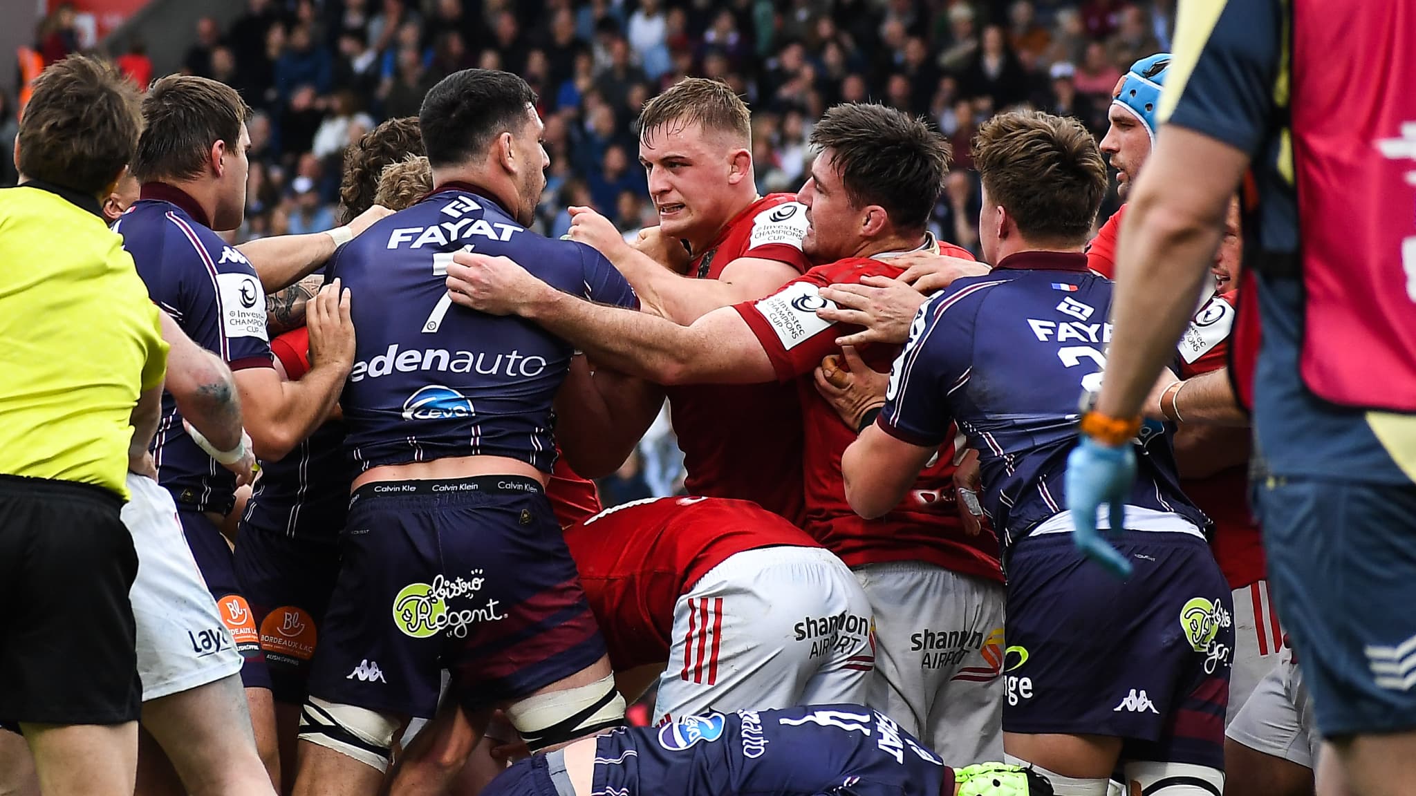 Bordeaux-Munster en Champions Cup, le 12 avril 2025.