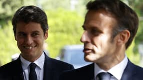 Gabriel Attal et Emmanuel Macron, à Orange le 1er septembre 2023.