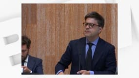 Le maire Benoît Payan lors du conseil municipal de la ville de Marseille le vendredi 5 mai 2023.