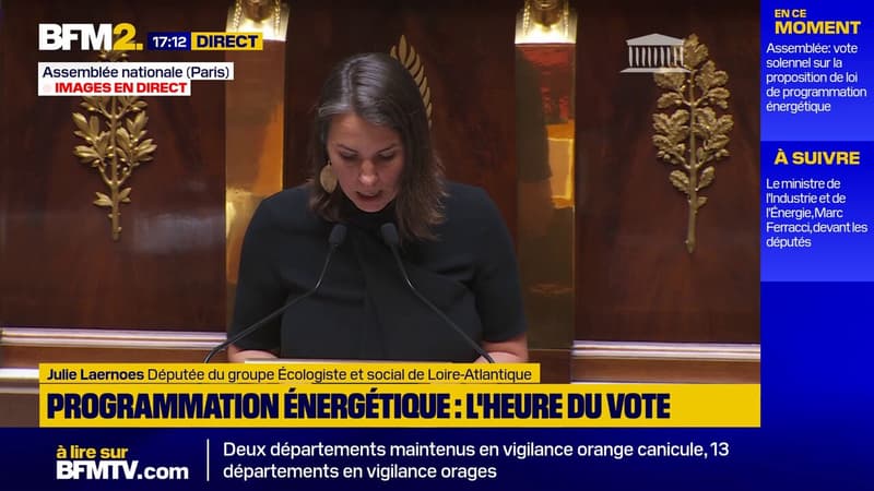 Programmation énergétique: l'écologiste Julie Laernoes dénonce un 