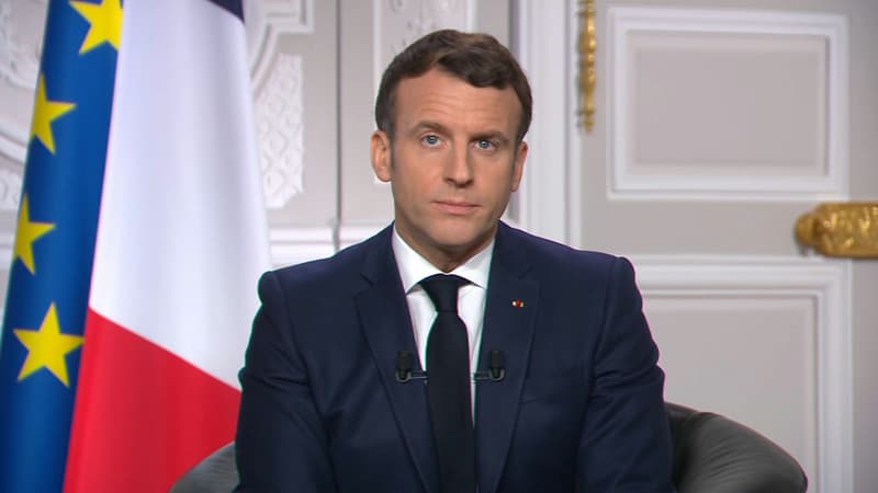 Emmanuel Macron lors de ses vœux du 31 décembre.