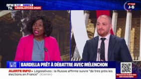 Un débat entre Jordan Bardella et Jean-Luc Mélenchon? "Ça n'a absolument pas lieu d'être", répond Danièle Obono (LFI)