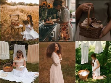 Des photos cottagecore sur Instagram