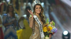 Iris Mittenaere le jour de son couronnement, le 30 janvier 2017 à Manille, aux Philippines. 