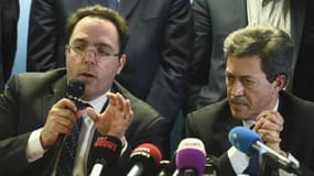Le député PS de la 2ème circonscription des Hauts-de-Seine, Sébastien Pietrasanta (à gauche), a constaté que sa permanence avait été taguée de croix gammées. 