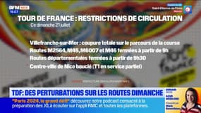 Tour de France à Nice: les restrictions sur les routes ce dimanche 21 juillet