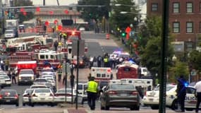 Dans la rue du drame, à Washington, lundi.