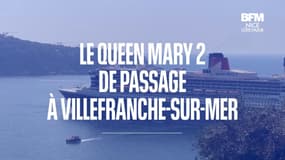 Villefranche-sur-Mer: le Queen Mary 2 de passage dans la rade