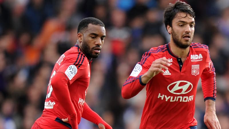 Alexandre Lacazette et Clément Grenier (Lyon)