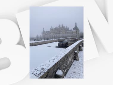 De la neige au château de Chambord le 15 février 2026