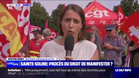 Sainte-Soline: "C'est aussi le procès de la désobéissance civile que veut faire le gouvernement" selon Sophie Binet 