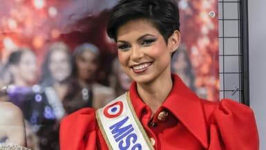 Miss France 2024, Eve Gilles, dans son village de Quaëdypre, près de Dunkerque, le 20 décembre 2023 