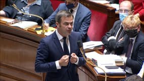 Le ministre de la Santé Olivier Véran à l'Assemblée nationale le 16 juillet 2020. 