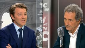 François Baroin face à Jean-Jacques Bourdin, jeudi matin sur BFMTV et RMC.