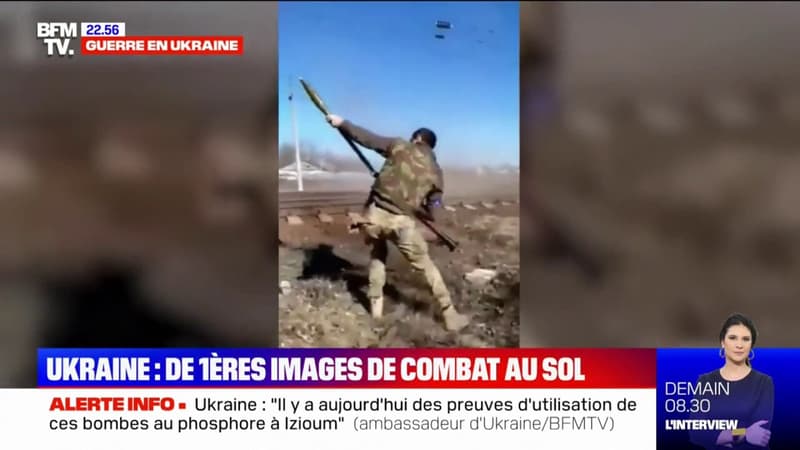 Guerre en Ukraine: premières images de combat au sol dans la région de Kiev