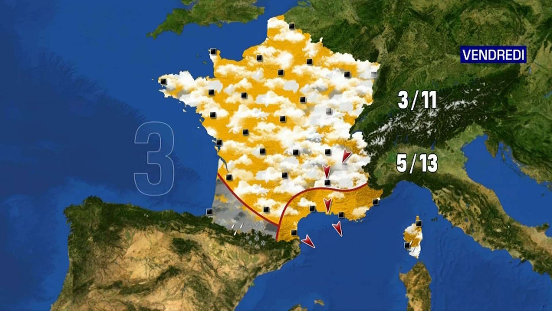 Météo du vendredi 5 novembre 