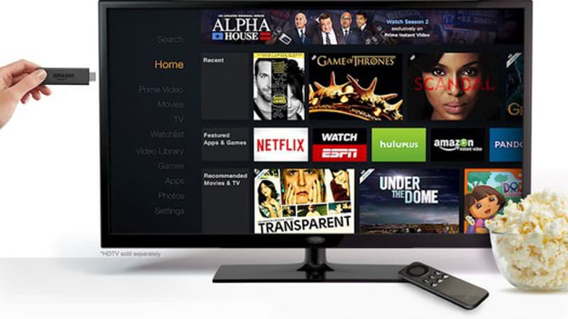La nouvelle version de l'Amazon Fire TV, concurrent direct du Chromecast de Google.