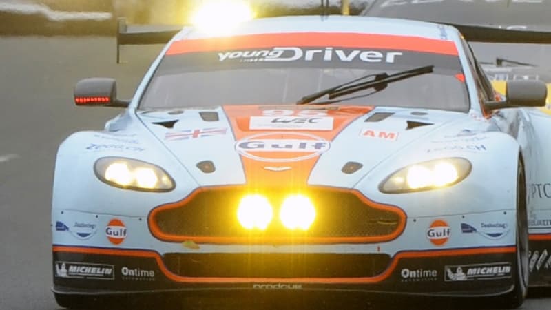 L'Aston Martin d'Allan Simonsen, qui s'est tué aux 24 Heures du Mans