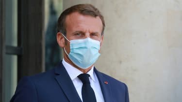 Le président Emmanuel Macron, le 26 août 2020 à l'Elysée à Paris