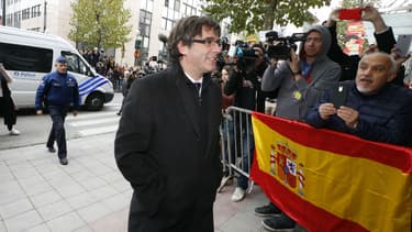 Le président catalan destitué Carles Puigdemont, le 31 octobre 2017 à Bruxelles.