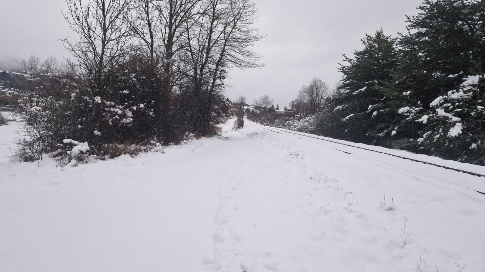 Chorges (Hautes-Alpes), sous la neige le 28 novembre 2023, où il est tombé entre 10 et 15cm.
