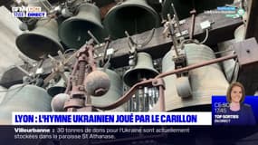 Lyon l'hymne ukrainien joué par le carillon de la ville 